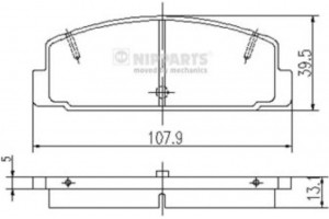 Nipparts Σετ τακάκια, Δισκόφρενα - J3613002