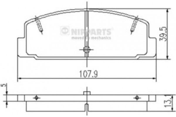 Nipparts Σετ τακάκια, Δισκόφρενα - J3613002