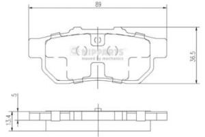 Nipparts Σετ τακάκια, Δισκόφρενα - J3614007