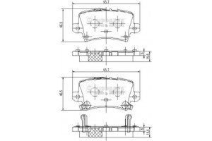 Nipparts Σετ τακάκια, Δισκόφρενα - J3614018