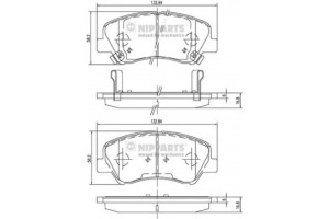Nipparts Σετ τακάκια, Δισκόφρενα - N3600550