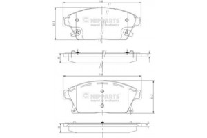 Nipparts Σετ τακάκια, Δισκόφρενα - N3600915