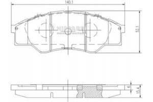 Nipparts Σετ τακάκια, Δισκόφρενα - N3602137