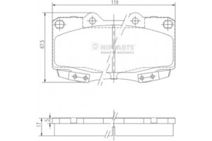 Nipparts Σετ τακάκια, Δισκόφρενα - N3602145