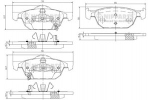Nipparts Σετ τακάκια, Δισκόφρενα - N3604067