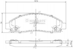 Nipparts Σετ τακάκια, Δισκόφρενα - N3609010