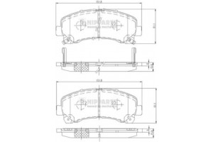 Nipparts Σετ τακάκια, Δισκόφρενα - N3609011