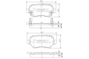 Nipparts Σετ τακάκια, Δισκόφρενα - N3610310