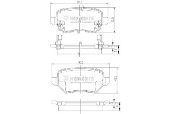 Nipparts Σετ τακάκια, Δισκόφρενα - N3610310 Nipparts Σετ τακάκια, Δισκόφρενα - N3610310