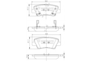 Nipparts Σετ τακάκια, Δισκόφρενα - N3610311