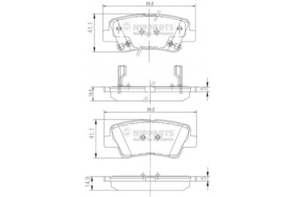 Nipparts Σετ τακάκια, Δισκόφρενα - N3610311 Nipparts Σετ τακάκια, Δισκόφρενα - N3610311