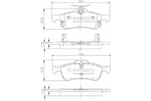 Nipparts Σετ τακάκια, Δισκόφρενα - N3612036