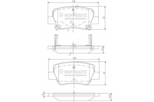 Nipparts Σετ τακάκια, Δισκόφρενα - N3612042