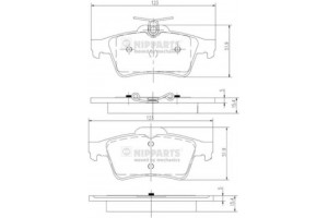 Nipparts Σετ τακάκια, Δισκόφρενα - N3613022