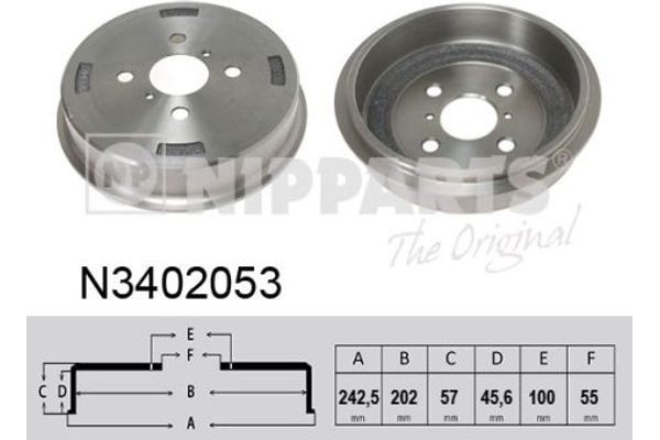 Nipparts Ταμπούρο - N3402053