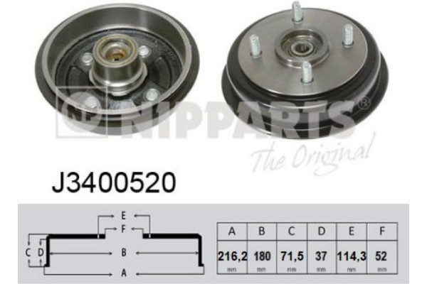 Nipparts Ταμπούρο - J3400520