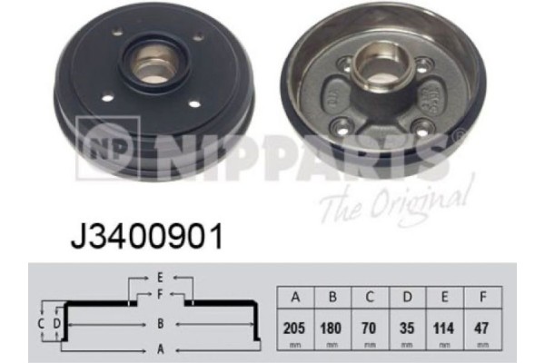 Nipparts Ταμπούρο - J3400901 Nipparts Ταμπούρο - J3400901