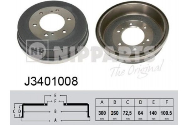 Nipparts Ταμπούρο - J3401008 Nipparts Ταμπούρο - J3401008