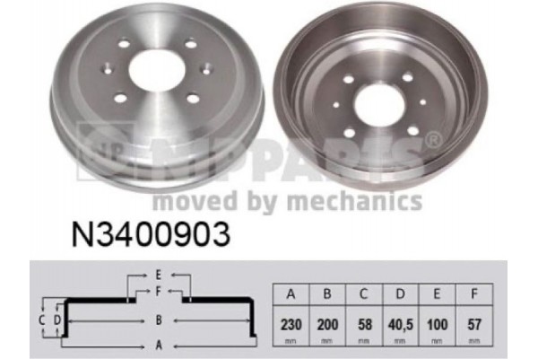 Nipparts Ταμπούρο - N3400903 Nipparts Ταμπούρο - N3400903