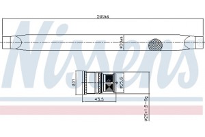 Nissens Αφυγραντήρας, σύστ. Κλιματισμού - 95764