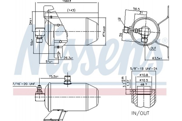 Nissens Αφυγραντήρας, σύστ. Κλιματισμού - 95104