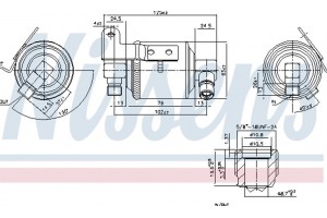 Nissens Αφυγραντήρας, σύστ. Κλιματισμού - 95109