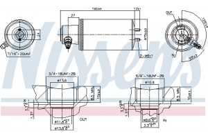 Nissens Αφυγραντήρας, σύστ. Κλιματισμού - 95260