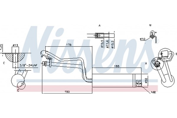 Nissens Αφυγραντήρας, σύστ. Κλιματισμού - 95448
