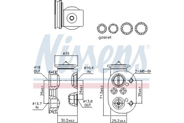 Nissens Βαλβίδα εκτόνωσης, συστ. κλιματ. - 999229