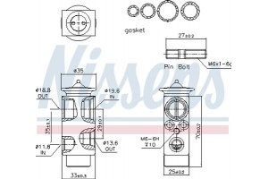 Nissens Βαλβίδα εκτόνωσης, συστ. κλιματ. - 999233