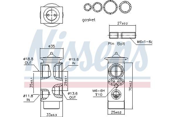 Nissens Βαλβίδα εκτόνωσης, συστ. κλιματ. - 999233