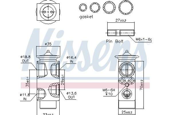 Nissens Βαλβίδα εκτόνωσης, συστ. κλιματ. - 999234