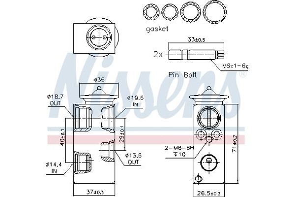 Nissens Βαλβίδα εκτόνωσης, συστ. κλιματ. - 999241