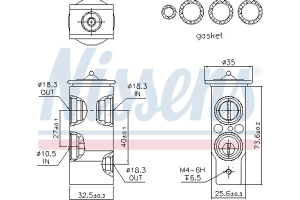 Nissens Βαλβίδα εκτόνωσης, συστ. κλιματ. - 999249