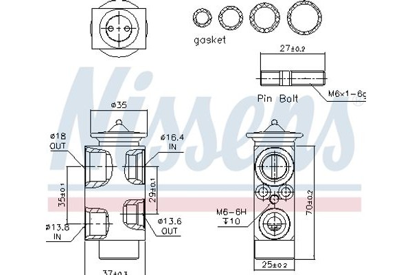 Nissens Βαλβίδα εκτόνωσης, συστ. κλιματ. - 999251
