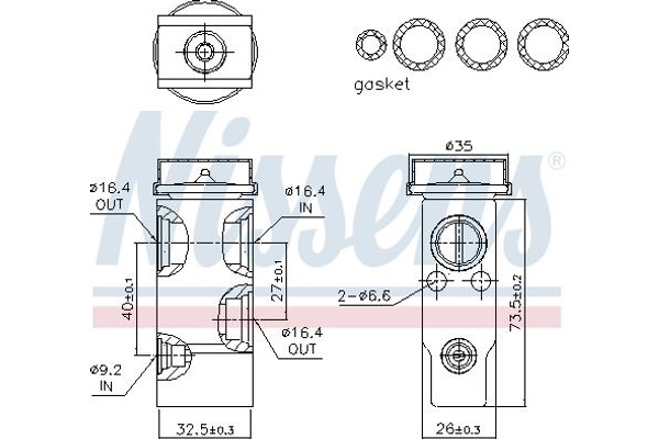 Nissens Βαλβίδα εκτόνωσης, συστ. κλιματ. - 999260