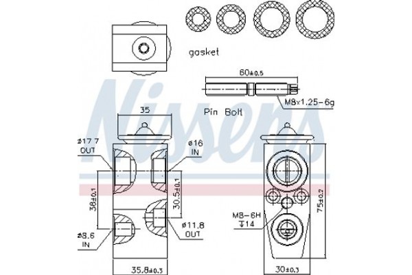 Nissens Βαλβίδα εκτόνωσης, συστ. κλιματ. - 999285