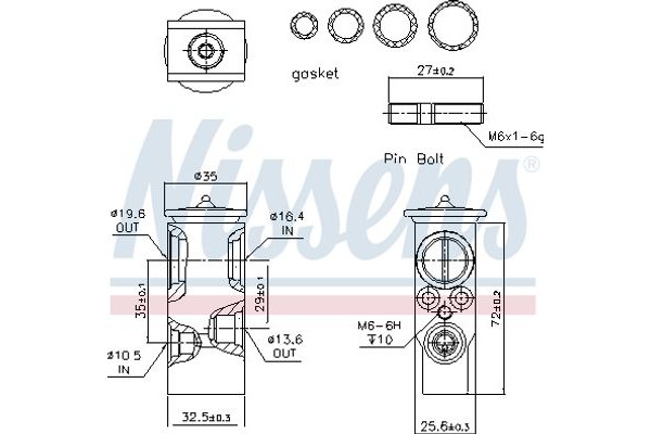 Nissens Βαλβίδα εκτόνωσης, συστ. κλιματ. - 999297