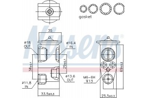 Nissens Βαλβίδα εκτόνωσης, συστ. κλιματ. - 999315