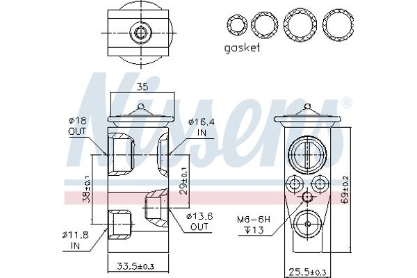 Nissens Βαλβίδα εκτόνωσης, συστ. κλιματ. - 999315