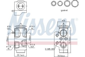 Nissens Βαλβίδα εκτόνωσης, συστ. κλιματ. - 999318