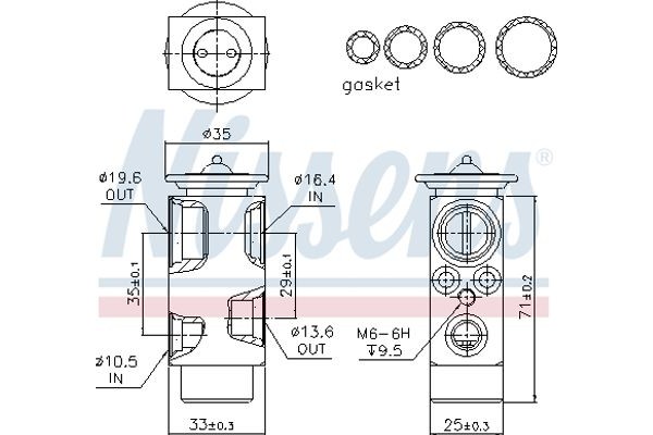 Nissens Βαλβίδα εκτόνωσης, συστ. κλιματ. - 999325
