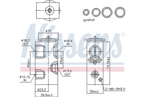 Nissens Βαλβίδα εκτόνωσης, συστ. κλιματ. - 999351