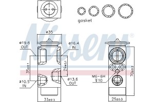 Nissens Βαλβίδα εκτόνωσης, συστ. κλιματ. - 999352