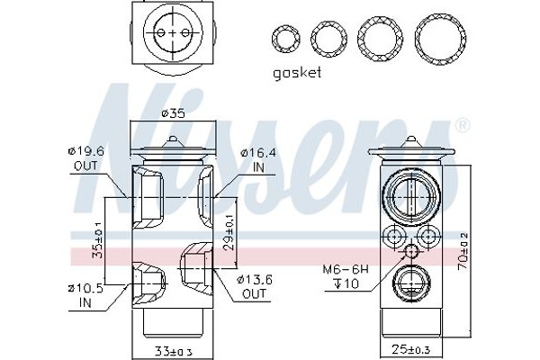 Nissens Βαλβίδα εκτόνωσης, συστ. κλιματ. - 999352