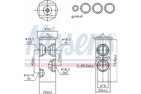 Nissens Βαλβίδα εκτόνωσης, συστ. κλιματ. - 999353