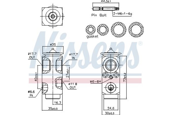 Nissens Βαλβίδα εκτόνωσης, συστ. κλιματ. - 999364