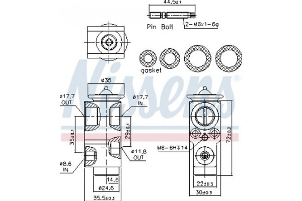 Nissens Βαλβίδα εκτόνωσης, συστ. κλιματ. - 999415