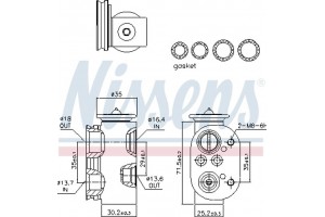 Nissens Βαλβίδα εκτόνωσης, συστ. κλιματ. - 999229