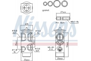 Nissens Βαλβίδα εκτόνωσης, συστ. κλιματ. - 999233